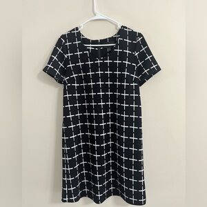 Romeo & Juliet Couture Black and White Grid Mini Dress